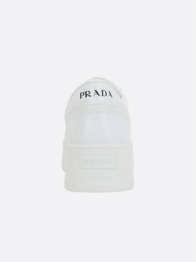 Downtown Bold Leather Sneakers White - PRADA - BALAAN 4