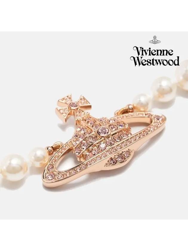 One Row Pearl Bas Relief Necklace Rose Gold - VIVIENNE WESTWOOD - BALAAN 6