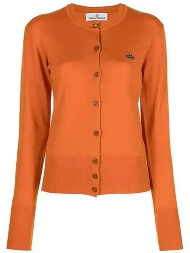 Bea Logo Wool Cardigan Orange - VIVIENNE WESTWOOD - BALAAN 2