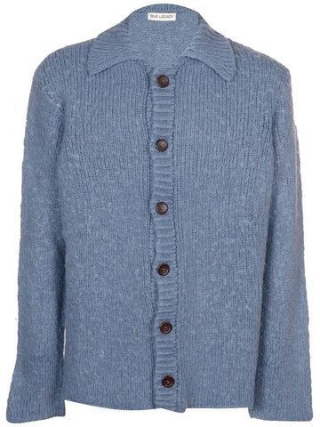 Ribbed Trimming Button Large Cardigan Blue - OUR LEGACY - BALAAN 1