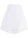 Pleats Detail Cotton Sleeveless White - SACAI - BALAAN 2