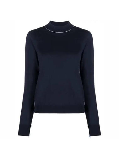 Work In Progress Wool Knit Top Navy - MAISON MARGIELA - BALAAN 1