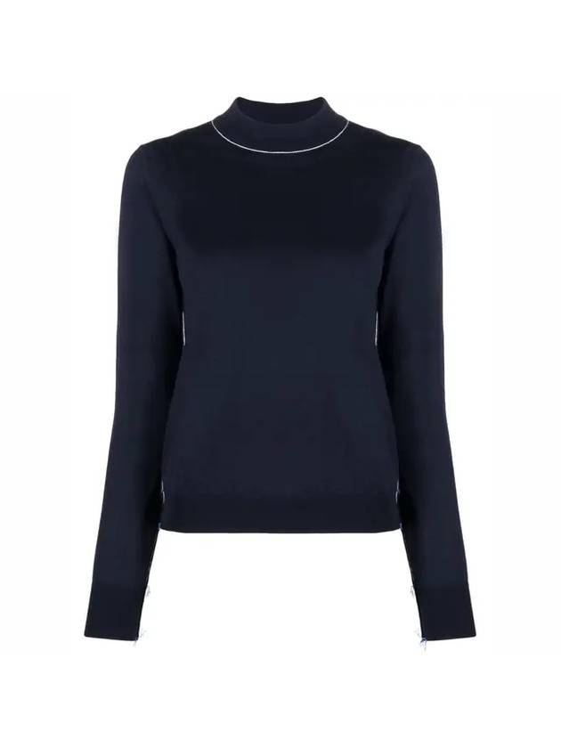 Work In Progress Wool Knit Top Navy - MAISON MARGIELA - BALAAN 1