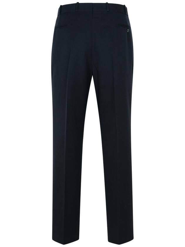 Maison Margiela Navy Virgin Wool Trousers - MAISON MARGIELA - BALAAN 3