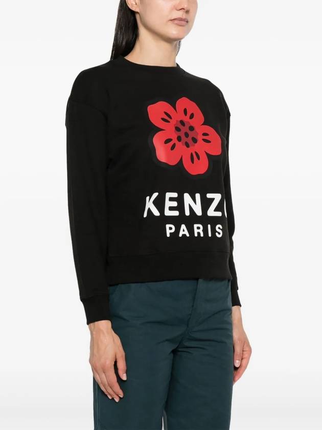 Boke Flower Cotton Sweatshirt Black - KENZO - BALAAN 4