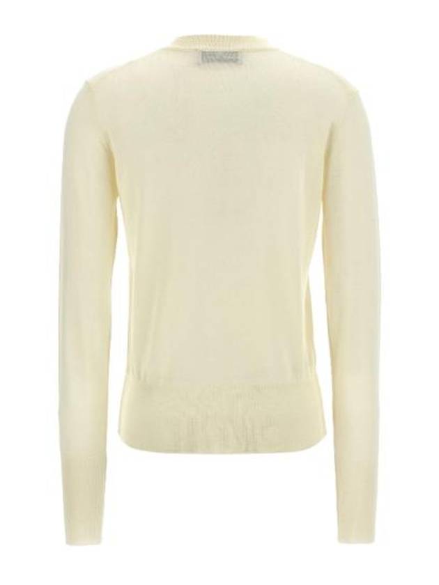 Bea Embroidered Logo Cardigan Ivory - VIVIENNE WESTWOOD - BALAAN 3