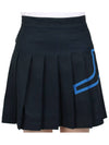 Women's Naomi Pleated Skirt Navy - J.LINDEBERG - BALAAN 7