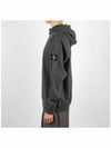 Compass Badge Cotton Hoodie Dark Grey - STONE ISLAND - BALAAN 4