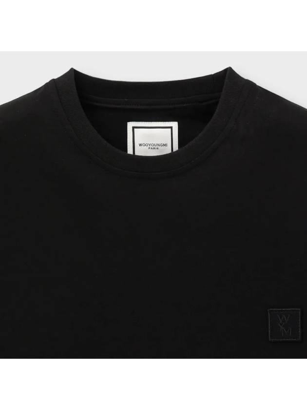 Gradient Embossed Back Logo Short Sleeve T-Shirt Black - WOOYOUNGMI - BALAAN 5