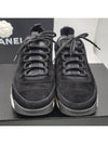 Mixed fiber black gold CC logo leather suede sneakers G45332 EU 40 - CHANEL - BALAAN 4