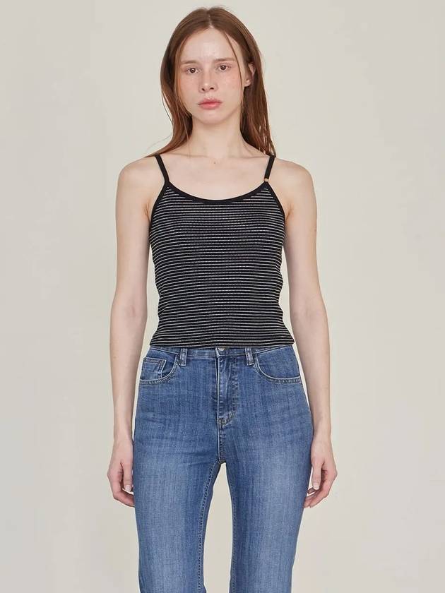 Striped String Ribbed Sleeveless Charcoal - LESEIZIEME - BALAAN 4