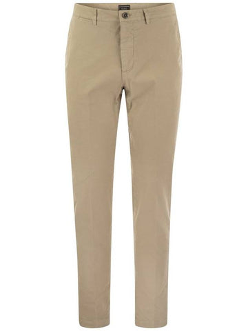 Stretch cotton gabardine chino trousers - PESERICO - BALAAN 1