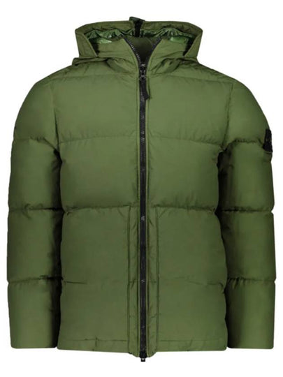 Naslan Light Watro Down Hooded Padding Olive Green - STONE ISLAND - BALAAN 2