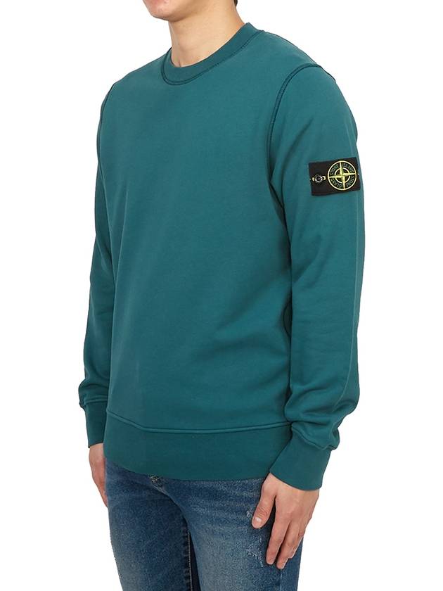 Compass Patch Crew Neck Sweatshirt Bottle Green - STONE ISLAND - BALAAN 3