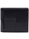 Intrecciato Half Wallet Black - BOTTEGA VENETA - BALAAN 3