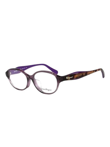 Eyewear Oval Acetate Eyeglasses Violet - SALVATORE FERRAGAMO - BALAAN 1