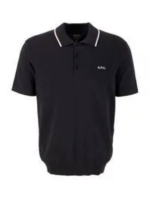 Flynn Cotton Polo Shirt Black - A.P.C. - BALAAN 2