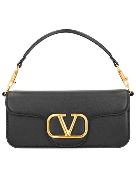 Logo Leather Shoulder Bag Black - VALENTINO - BALAAN 2