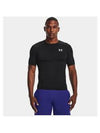 Men's Heart Gear Compression Short Sleeve T-Shirt Black - UNDER ARMOUR - BALAAN 4