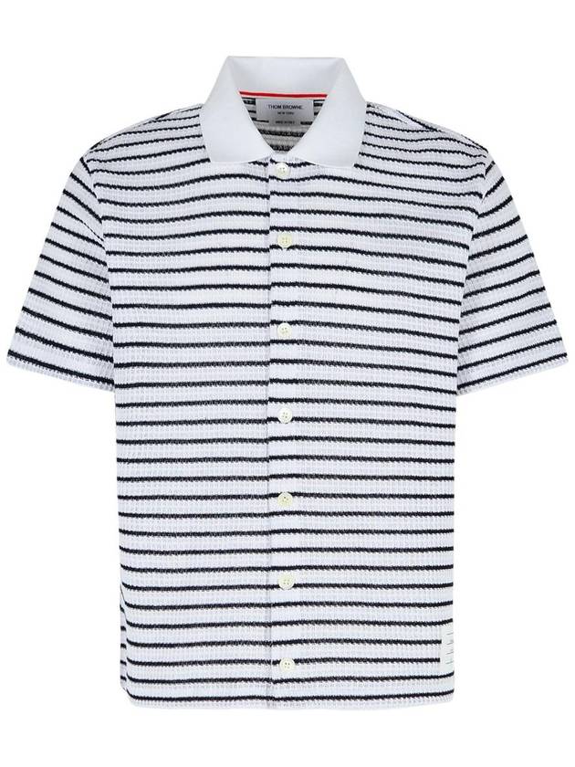 Thom Browne Navy Cotton Polo Shirt - THOM BROWNE - BALAAN 1