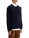 Embroidery Logo Wool Knit Top Navy - A.P.C. - BALAAN 3