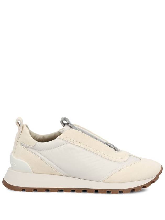 Suede Techno Runner Low Top Sneakers White - BRUNELLO CUCINELLI - BALAAN 2