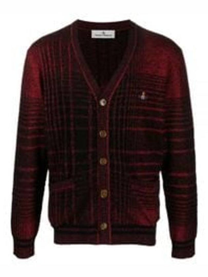 Logo Check Cardigan Red - VIVIENNE WESTWOOD - BALAAN 2