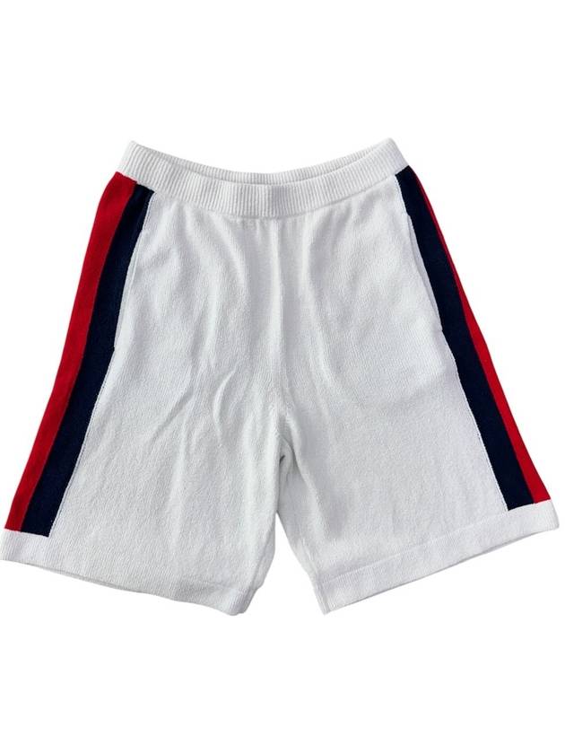 Straight leg striped cotton blend shorts 787677 - GUCCI - BALAAN 7