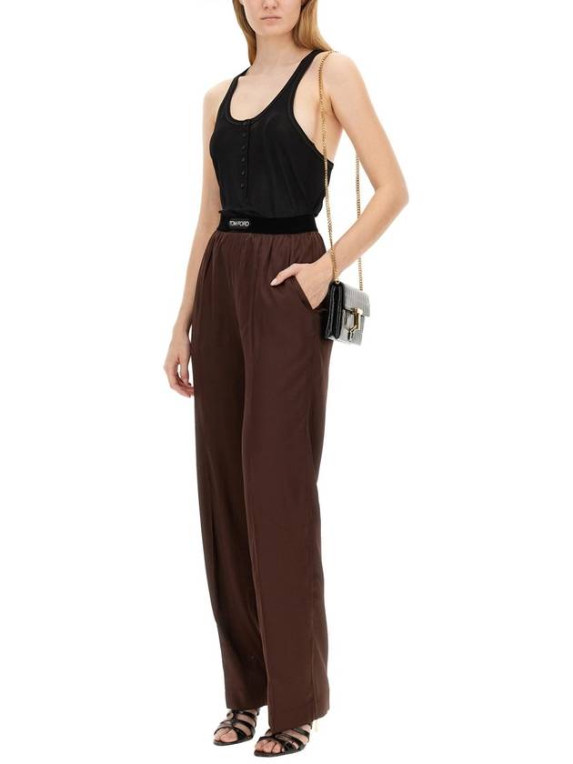 Denim Straight Pants PAW397FAX881KB750 DARK BROWN Brown - TOM FORD - BALAAN 4