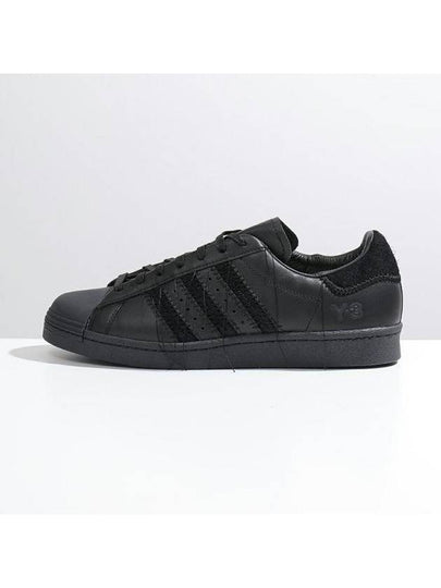 Superstar Leather Low Top Sneakers Black - Y-3 - BALAAN 2