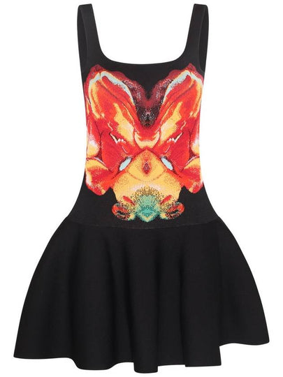 23 fw Black Multicolor Viscose Blend Dress 758519Q1A6G1160 B0480490167 - ALEXANDER MCQUEEN - BALAAN 2