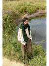 Cashmere Pashmina Muffler Forest Green - WILL'O THE WISP - BALAAN 4