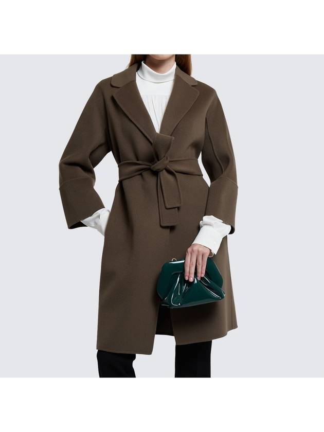 S Women's Arona Virgin Wool Single Coat Sage Green - MAX MARA - BALAAN.