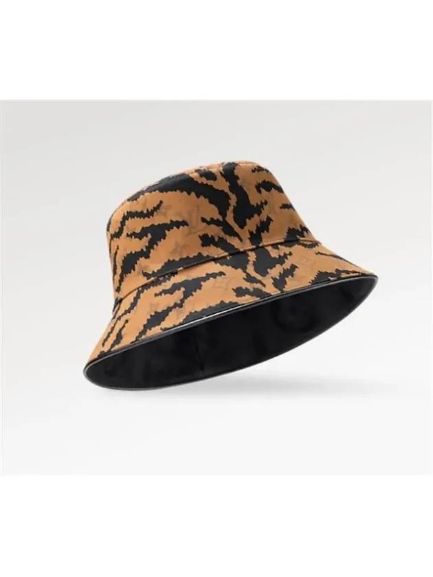 Tigergram Reversible Bucket Hat Brown - LOUIS VUITTON - BALAAN 4