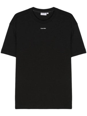 Logo Print Short Sleeve T-Shirt Black - CALVIN KLEIN - BALAAN 1