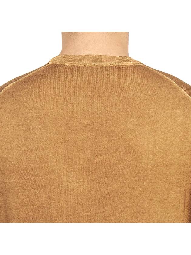 Men's Crew Neck Wool Knit Top Brown - DRUMOHR - BALAAN 8