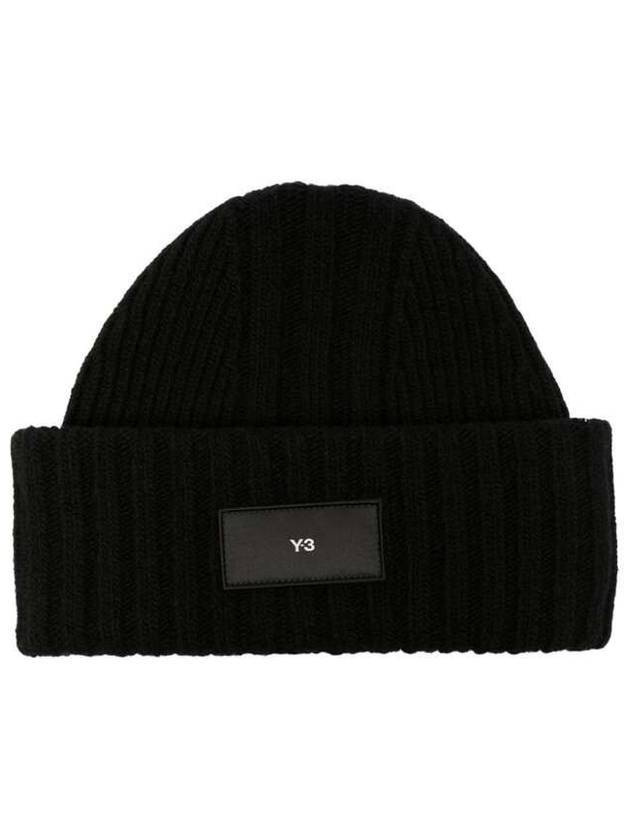 Logo Knit Beanie Black - Y-3 - BALAAN 1