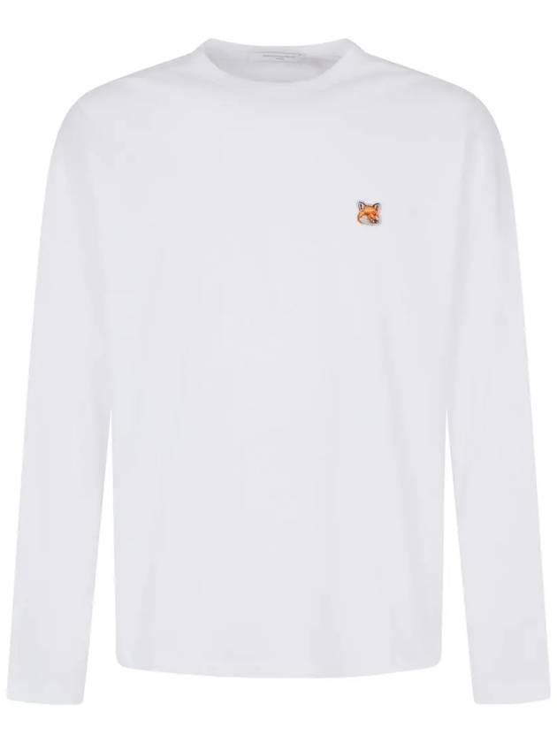 Fox Head Patch Regular Long Sleeve T-Shirt White - MAISON KITSUNE - BALAAN 3