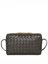 Intrecciato Leather Mini Cross Bag Fondente - BOTTEGA VENETA - BALAAN 2