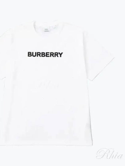 logo print cotton short sleeve t-shirt white - BURBERRY - BALAAN 2