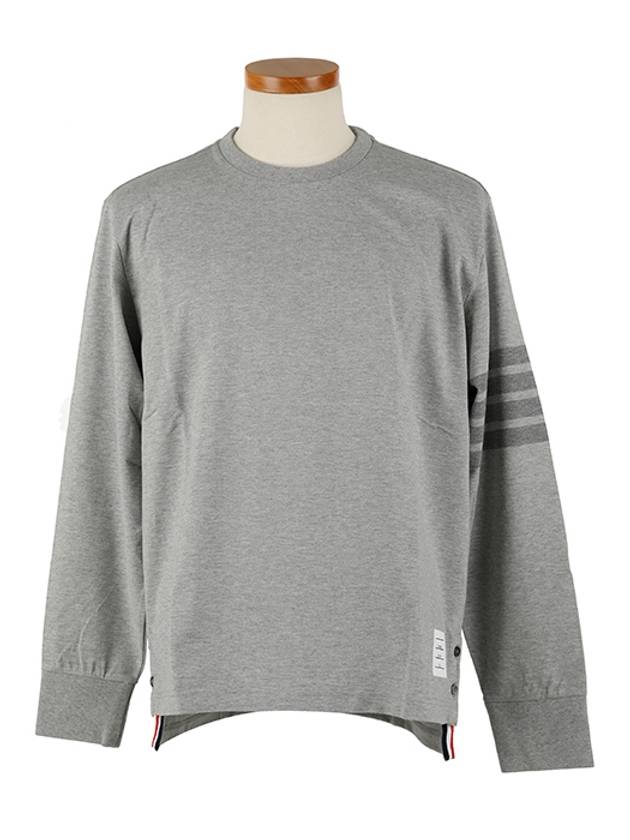 4 Bar Armband Tonal Long Sleeve T-Shirt Grey - THOM BROWNE - BALAAN 2