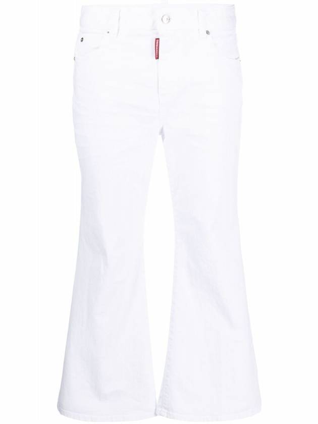 Crop Wide Jeans White - DSQUARED2 - BALAAN 10