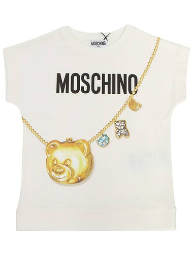 Kids short sleeved T shirt HDM06A LBA00 10063 Adults can wear - MOSCHINO - BALAAN 1