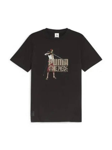 One Piece Graphic Short Sleeve T-Shirt Black - PUMA - BALAAN 1