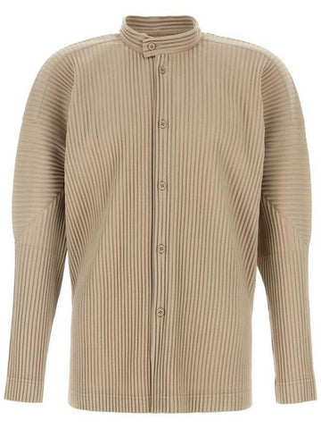 MC September Long Sleeve Shirt Grain Beige - ISSEY MIYAKE - BALAAN 1