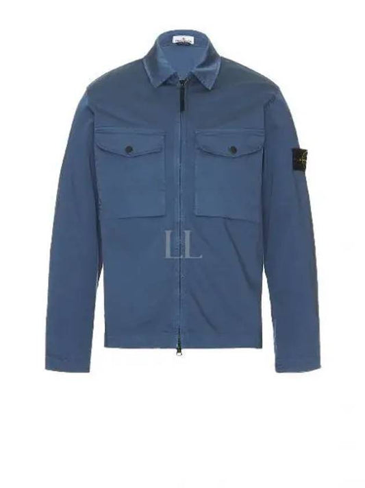 Two-pocket Overshirt Zip-up Jacket Dark Blue - STONE ISLAND - BALAAN 2