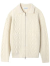 Fisherman Collar Zip-up Knit Cream - INDUST - BALAAN 4