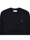 Small Heart Logo Sweatshirt Black - AMI - BALAAN 4