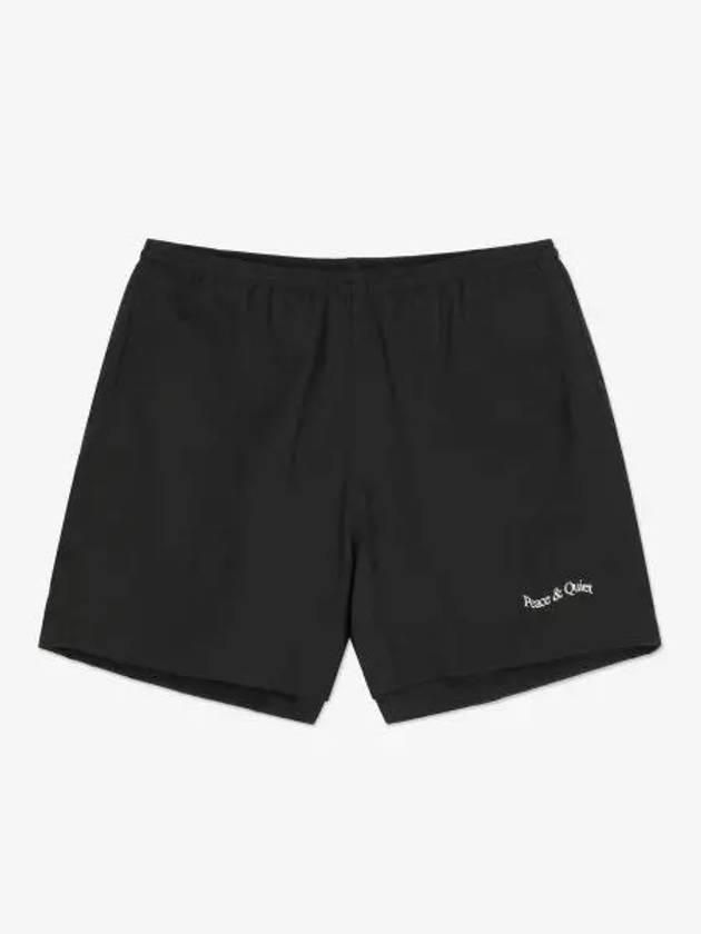 MUSEUM OF PEACE QUIET Wordmark Shorts Pants Black MOPQSS2319BLACK - MUSEUM OF PEACE & QUIET - BALAAN 1