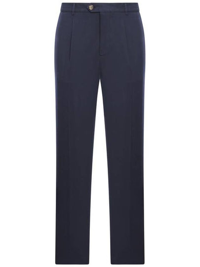 Slim Fit Straight Pants Navy - BRUNELLO CUCINELLI - BALAAN 2